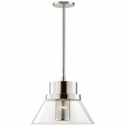 Hudson Valley Paoli 15 3/4" Wide Nickel And Glass Modern Pendant Light