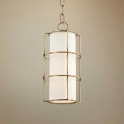 Hudson Valley Sovereign 7" Wide Aged Brass LED Mini Pendant