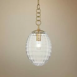 Hudson Valley Venice 8 1/2" Wide Aged Brass Mini Pendant