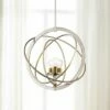 Ibis 22 1/2" Wide Polished Nickel And Brass 3-Light Pendant