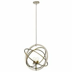 Ibis 22 1/2" Wide Polished Nickel And Brass 3-Light Pendant -Lighting Sales Shop ibis 22 and one half inch wide polished nickel and brass 3 light pendant 64h41views2
