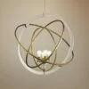 Ibis 30" Wide Polished Nickel And Brass 4-Light Pendant -Lighting Sales Shop ibis 30 inch wide polished nickel and brass 4 light pendant 64h44cropped