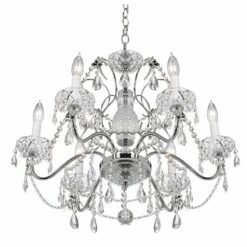 Impact 24" Wide Silver Regal Crystal Chandelier -Lighting Sales Shop impact 24 inch wide silver regal crystal chandelier p2373views4