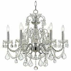 Imperial 26"W Polished Chrome 6-Light Crystal Chandelier