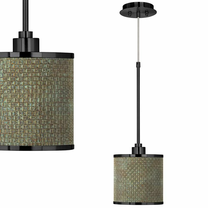 Interweave Patina Giclee Black Mini Pendant Light 3 Interweave Patina Giclee Black Mini Pendant Light