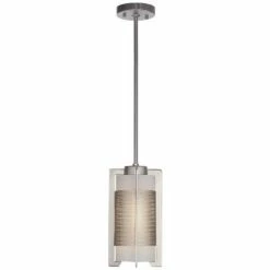 Iron Brushed Steel Bracket Mini Pendant Light -Lighting Sales Shop iron brushed steel bracket mini pendant light u2576views3
