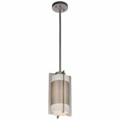 Iron Brushed Steel Bracket Mini Pendant Light -Lighting Sales Shop iron brushed steel bracket mini pendant light u2576views4