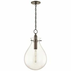 Ivy 12 1/2" Wide Old Bronze LED Pendant Light W/ Clear Glass -Lighting Sales Shop ivy 12 and one half inch wide old bronze led pendant light w clear glass 66j11