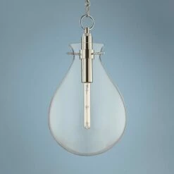 Ivy 12 1/2" Wide Polished Nickel LED Pendant Light