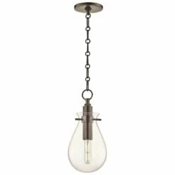 Ivy 7 1/2" Wide Old Bronze LED Mini Pendant With Clear Glass -Lighting Sales Shop ivy 7 and one half inch wide old bronze led mini pendant with clear glass 66j01