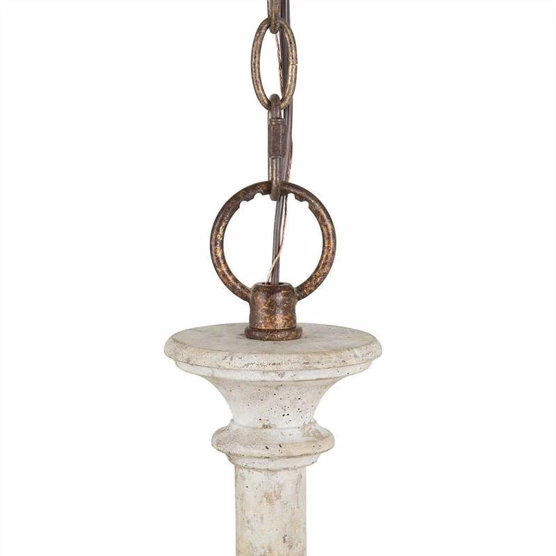 Izuell 27 1/2" Wide Weathered Gray White 6-Light Chandelier 6 Izuell 27 1/2" Wide Weathered Gray White 6-Light Chandelier - Image 4