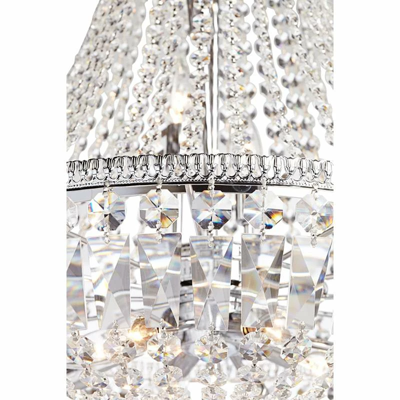 James Moder Ibiza 24"W Silver 11-Light Crystal Chandelier 5 James Moder Ibiza 24"W Silver 11-Light Crystal Chandelier - Image 3