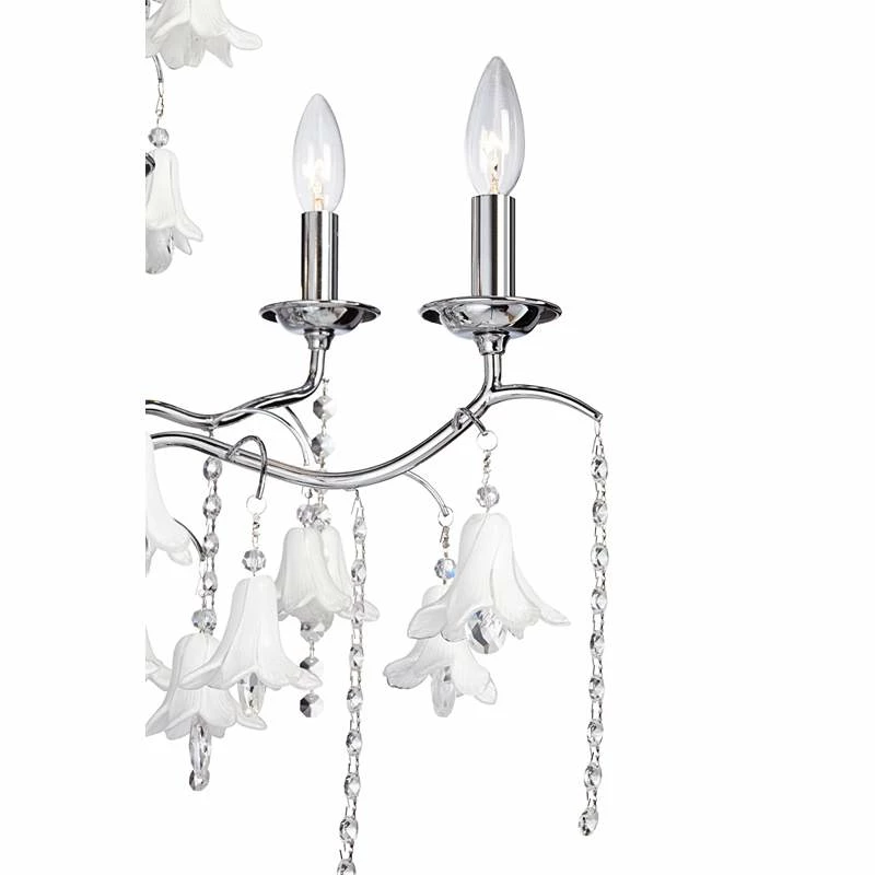 James Moder Murano 26" Wide Silver 6-Light Chandelier 5 James Moder Murano 26" Wide Silver 6-Light Chandelier - Image 3