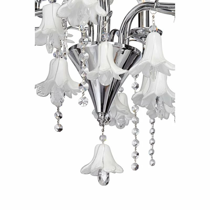 James Moder Murano 26" Wide Silver 6-Light Chandelier 6 James Moder Murano 26" Wide Silver 6-Light Chandelier - Image 4