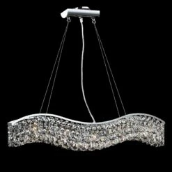 James R. Moder Impact Wave 36" Wide Imperial Crystal Pendant
