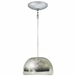 Jesco Envisage VI 6" Wide Chrome Bowl Glass Mini Pendant