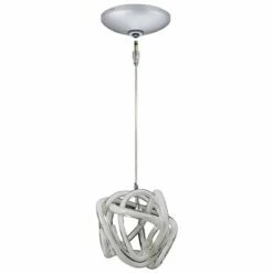 Jesco Envisage VI 6" Wide White Glass Mini Pendant