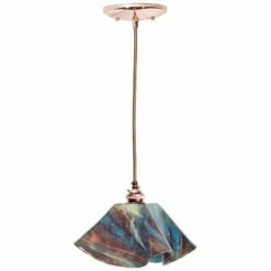 Jezebel Lily 8 1/2 Wide Copper Daylily Mini Pendant