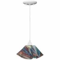 Jezebel Lily 8 1/2 Wide Daylily And White Mini Pendant