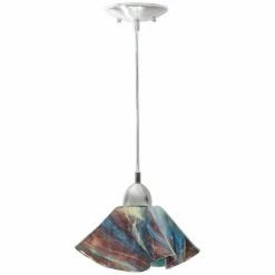 Jezebel Lily 8 1/2 Wide Daylily Nickel Mini Pendant