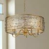 Golden Lighting Joia 26" Wide Peruvian Gold 5-Light Drum Chandelier