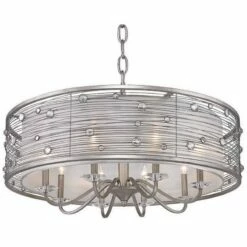 Golden Lighting Joia Collection 28 1/2" Wide Peruvian Silver Pendant -Lighting Sales Shop joia collection 28 and one half inch wide peruvian silver pendant 4w502views4
