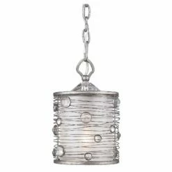 Golden Lighting Joia Collection 7" Wide Peruvian Silver Mini Pendant -Lighting Sales Shop joia collection 7 inch wide peruvian silver mini pendant 4w505views1