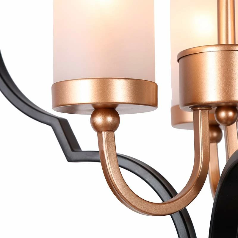Jonas 14 1/2" Wide Black And Gold 3-Light Chandelier 6 Jonas 14 1/2" Wide Black And Gold 3-Light Chandelier - Image 4