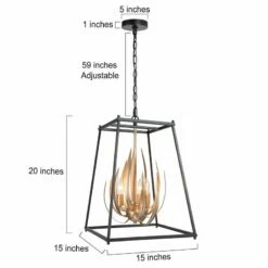 Jonas 15" Wide Gold Black Metal 3-Light Lantern Chandelier 11 Jonas 15" Wide Gold Black Metal 3-Light Lantern Chandelier -Lighting Sales Shop jonas 15 inch wide gold black metal 3 light lantern chandelier 505e5views4