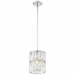 Juliette 7 3/4" Wide Chrome And K9 Crystal Mini Pendant -Lighting Sales Shop juliette 7 and three quarter inch wide chrome and k9 crystal mini pendant 53x06views3