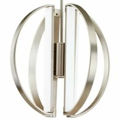 Justice Design Liv 18" Wide Brushed Nickel LED Chandelier -Lighting Sales Shop justice design liv 18 inch wide brushed nickel led chandelier 865h1views1