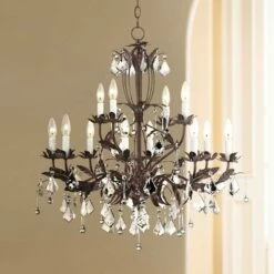 Kathy Ireland Venezia 12-Light 28" Wide Bronze Chandelier