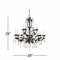Kathy Ireland Venezia 12-Light 28" Wide Bronze Chandelier -Lighting Sales Shop kathy ireland venezia 12 light 28 inch wide bronze chandelier x4971views3