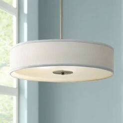 Kichler 20" Wide Nickel And White Shade Modern Pendant Ceiling Light
