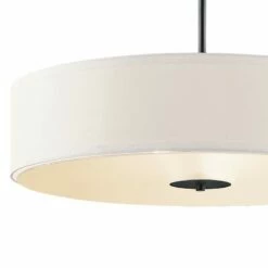 Kichler 24" Wide 3-Light White Drum Modern Pendant -Lighting Sales Shop kichler 24 inch wide 3 light white drum modern pendant 879c2views2