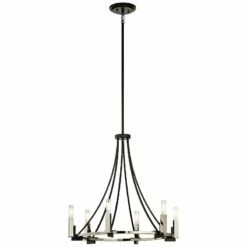 Kichler Bensimone 24"W Black And Nickel 6-Light Chandelier 7 Kichler Bensimone 24"W Black And Nickel 6-Light Chandelier -Lighting Sales Shop kichler bensimone 24 inchw black and nickel 6 light chandelier 18p17views1
