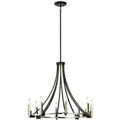 Kichler Bensimone 30"W Black And Nickel 8-Light Chandelier -Lighting Sales Shop kichler bensimone 30 inchw black and nickel 8 light chandelier 18p21views1