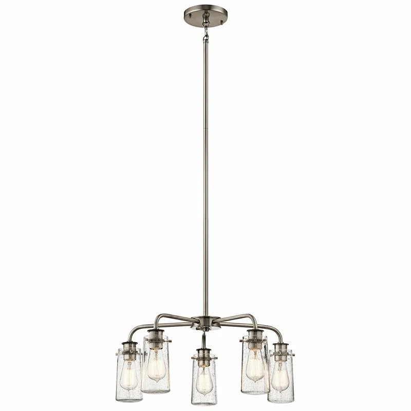 Kichler Braelyn 25" Wide Classic Pewter 5-Light Chandelier 6 Kichler Braelyn 25" Wide Classic Pewter 5-Light Chandelier - Image 4
