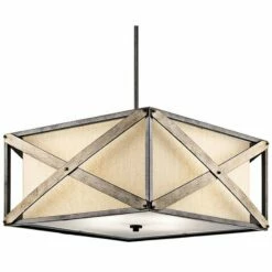 Kichler Cahoon 25 3/4"W Iron Convertible 4-Light Pendant -Lighting Sales Shop kichler cahoon 25 and three quarter inchw iron convertible 4 light pendant 1k273