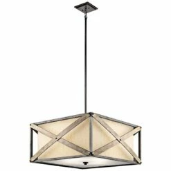 Kichler Cahoon 25 3/4"W Iron Convertible 4-Light Pendant -Lighting Sales Shop kichler cahoon 25 and three quarter inchw iron convertible 4 light pendant 1k273views1