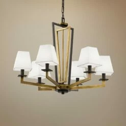 Kichler Dancar 28" Wide Natural Brass 6-Light Chandelier