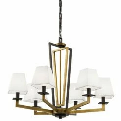 Kichler Dancar 28" Wide Natural Brass 6-Light Chandelier -Lighting Sales Shop kichler dancar 28 inch wide natural brass 6 light chandelier 75c71views1