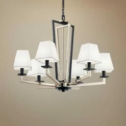 Kichler Dancar 28" Wide Polished Nickel 6-Light Chandelier