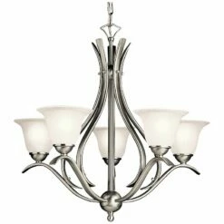 Kichler Dover 24" Wide Brushed Nickel Five Light Uplight Chandelier 9 Kichler Dover 24" Wide Brushed Nickel Five Light Uplight Chandelier -Lighting Sales Shop kichler dover 24 inch wide brushed nickel five light uplight chandelier 63443