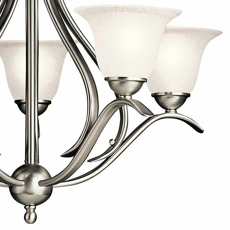 Kichler Dover 24" Wide Brushed Nickel Five Light Uplight Chandelier 6 Kichler Dover 24" Wide Brushed Nickel Five Light Uplight Chandelier - Image 4