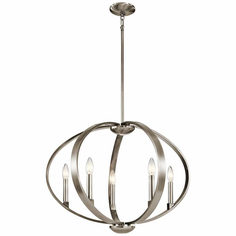 Kichler Elata 27"W Classic Pewter 5-Light Orbital Chandelier 5 Kichler Elata 27"W Classic Pewter 5-Light Orbital Chandelier - Image 3