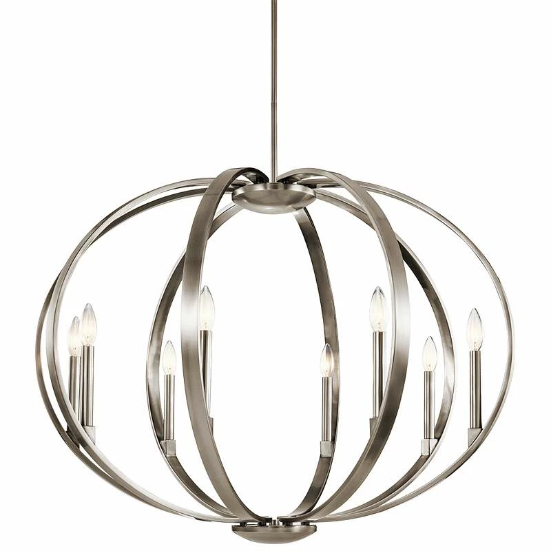 Kichler Elata 36"W Classic Pewter 8-Light Orbital Chandelier 4 Kichler Elata 36"W Classic Pewter 8-Light Orbital Chandelier - Image 2