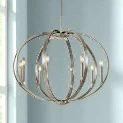 Kichler Elata 36"W Classic Pewter 8-Light Orbital Chandelier