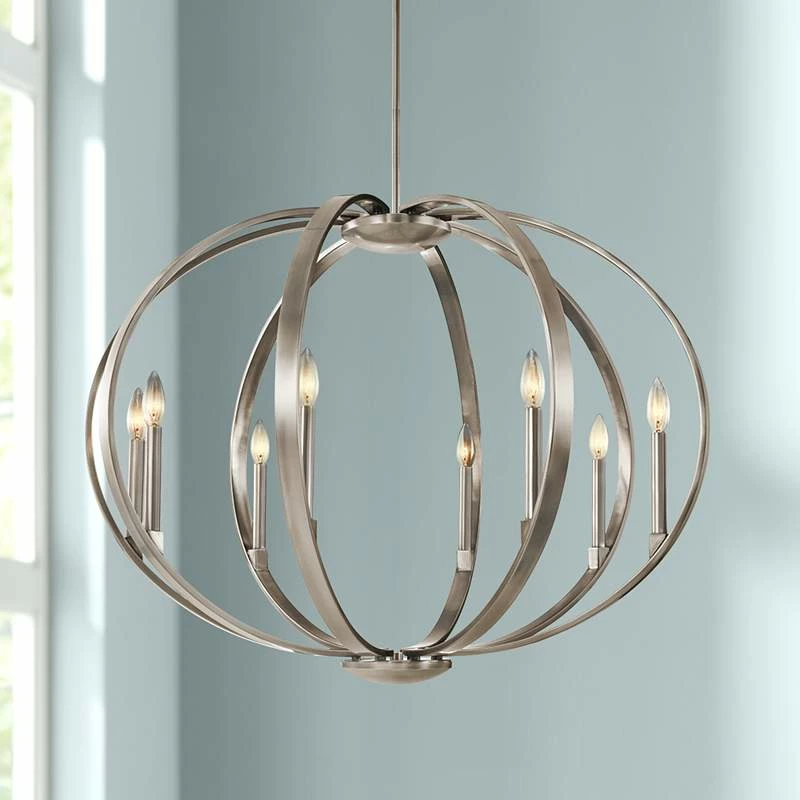 Kichler Elata 36"W Classic Pewter 8-Light Orbital Chandelier 3 Kichler Elata 36"W Classic Pewter 8-Light Orbital Chandelier