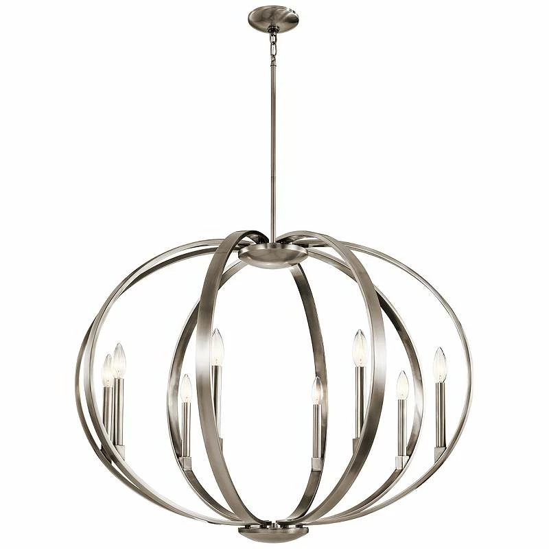 Kichler Elata 36"W Classic Pewter 8-Light Orbital Chandelier 5 Kichler Elata 36"W Classic Pewter 8-Light Orbital Chandelier - Image 3